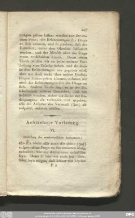 Achtzehnte Vorlesung.