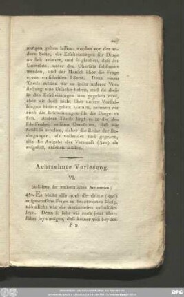 Achtzehnte Vorlesung.