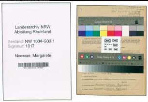 Entnazifizierung Margarete Noesser , geb. 03.05.1904 (Studienraetin)