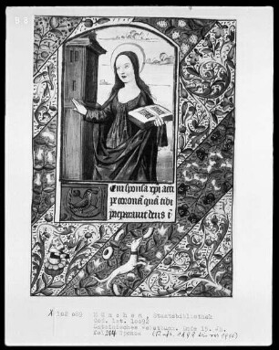 Lateinisches Gebetbuch mit französischem Kalender — Sponsa Christi, Folio 214