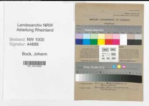 Entnazifizierung Johann Bock, geb. 13.08.1896 (Amtsinspektor)