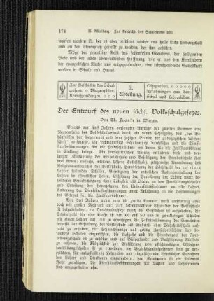 ¬Der¬ Entwurf des neuen sächs. Volksschulgesetzes