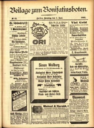 Zweite Ausgabe vom Sonntag, den 02. Juni 1901.