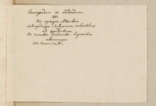 Corrigendum et addendum