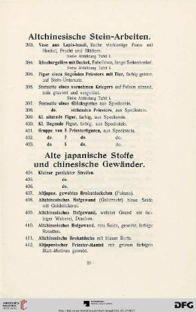 Altchinesische Stein-Arbeiten (Nr. 393-403)