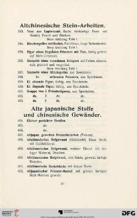 Altchinesische Stein-Arbeiten (Nr. 393-403)