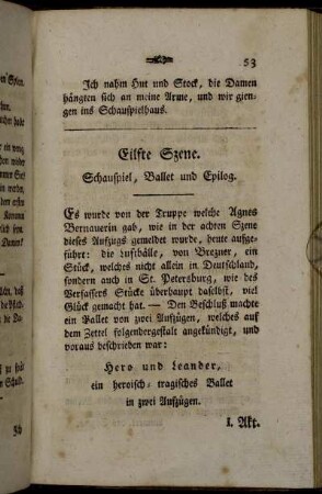 Eilfte Szene. Schauspiel, Ballet und Epilog.