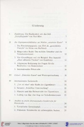 Gliederung