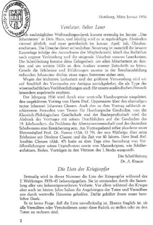 Die Liste der Kriegsopfer