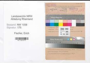 Entnazifizierung Erich Fischer , geb. 08.06.1905 (Angestellter)