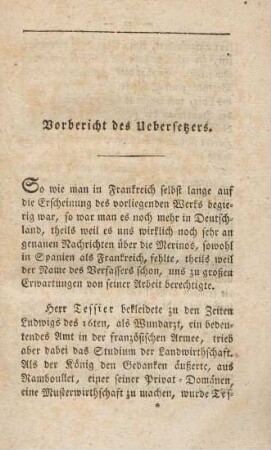 Vorbericht des Uebersetzers
