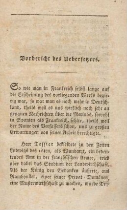 Vorbericht des Uebersetzers