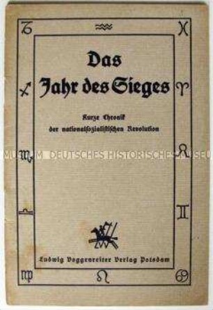 Dokumentation mit einer Chronologie der NS-Bewegung und der Hitler-Regierung im Jahr 1933