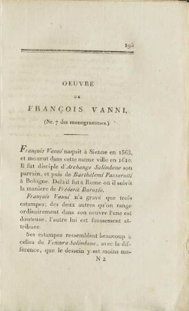 Oeuvre De François Vanni.