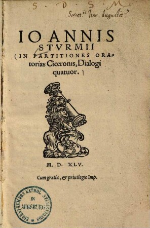 In partitiones oratorias Ciceronis dialogi quatuor