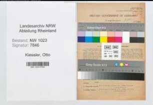Entnazifizierung Otto Kiessler , geb. 14.07.1908 (Hilfsarbeiter)