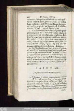 Caput VII. De semine liberato temporis tertii.