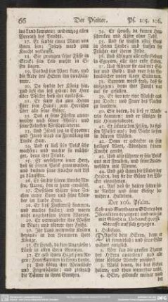 Der 106. Psalm. Lob und Gutthaten GOttes den Israeliten erzeiget: und wie sie mit Sünde u. Undanck grosse Straffe auf sich gezogen