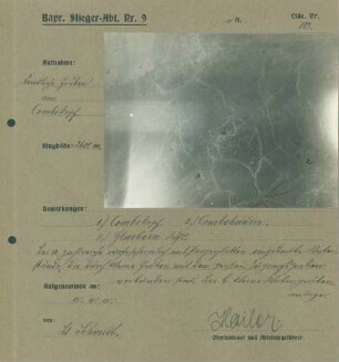 Foto feindlicher Gräben am Combekopf (Luftbild)