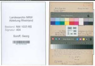 Entnazifizierung Georg Soroff , geb. 15.09.1896 (Lehrer)
