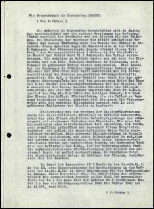 Die Ausgrabungen im Keramaikos 1942/3