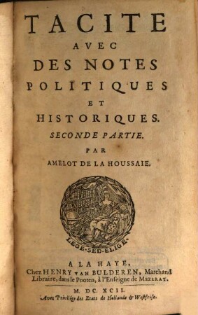 Tacite : Avec Des Notes Politiques Et Historiques, 2