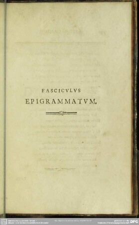Fasciculus Epigrammatum