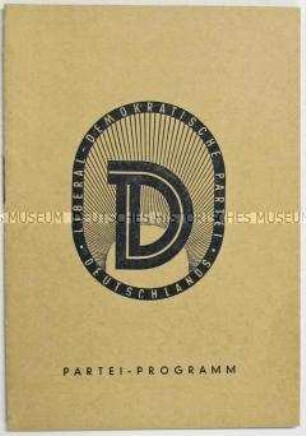 Parteiprogramm der Liberal-Demokratischen Partei Deutschlands (LDP) aus dem Jahr 1949
