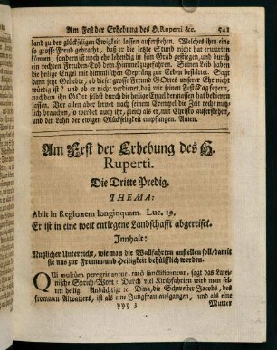 541-547, Am Fest der Erhebung des H. Ruperti. Die Dritte Predig