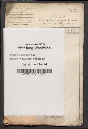 Etat der Commüne Hesselteich für das 2. Halbjahr 1811.