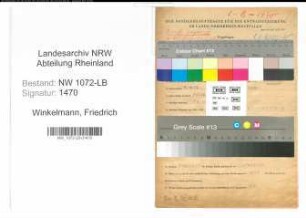 Entnazifizierung Friedrich Winkelmann , geb. 07.10.1897 (Finanzbeamter)