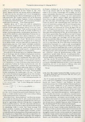 508-510 [Rezension] Levine, Étan, The Aramaic version of the Bible