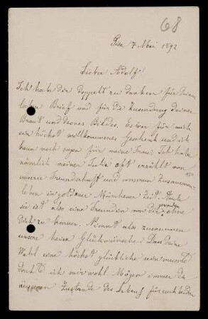 Nr. 43: Brief von Luigi Bianchi an Adolf Hurwitz, Pisa, 7.5.1892