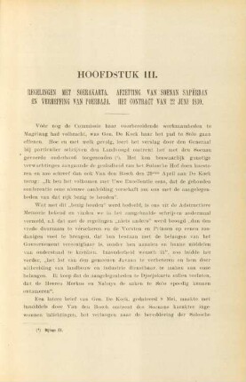 Hoofdstuk III. Regelingen met Soerakarta. Afzetting van Soenan Saperdan en verheffing van Poerbaja. Het contract van 22 Juni 1830