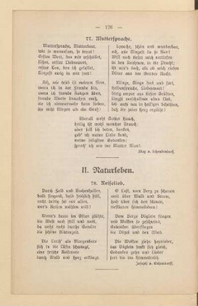 II. Naturleben