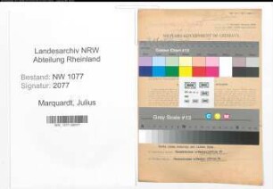 Entnazifizierung Julius Marquardt , geb. 22.03.1896 (Polizist)