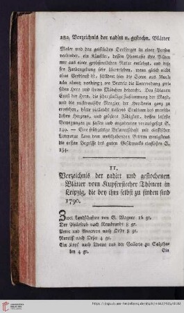 Verzeichnis der radirt und gestochenen Blätter vom Kupferstecher Thönert in Leipzig, die bey ihm selbst zu finden sind 1790