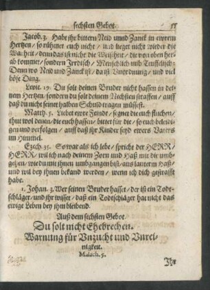 Auß dem sechsten Gebot.