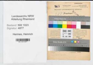 Entnazifizierung Heinrich Hermes , geb. 06.04.1912 (Arbeiter)
