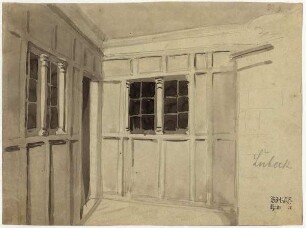 Bürgerhaus in der Mengstraße 22 zu Lübeck, Innenraum mit Täfelung