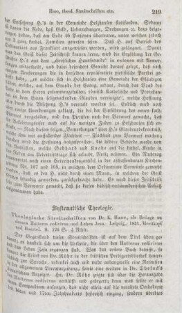 Systematische Theologie