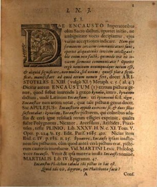 Exercitatio Historica De Encausto, Imperatoribus Olim Sacro