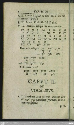 Caput II. De Vocalibus