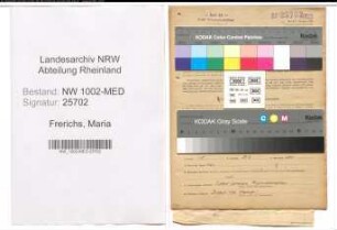 Entnazifizierung Maria Frerichs , geb. 10.09.1909 (Schw.Helferin)