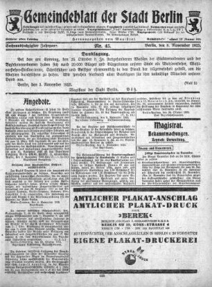 1925,45: Nr. 45, 8. November 1925