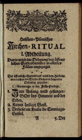 Holstein-Plönisches Kirchen-Ritual