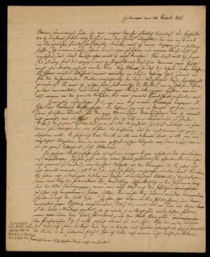 3: Brief von Georg Friedrich Puchta an Gustav Hugo, Erlangen, 25.10.1826