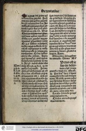 Dominica prima quadragesime de tentatione, sermo XV.