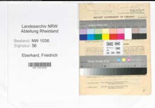 Entnazifizierung Friedrich Eberhard , geb. 04.07.1892 (Betriebsfuehrer)