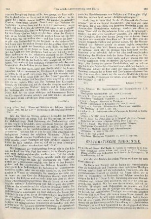 786-788 [Rezension] Bouillard, Henri, Karl Barth ; 1.Genése et évolution de la théologie dialectique